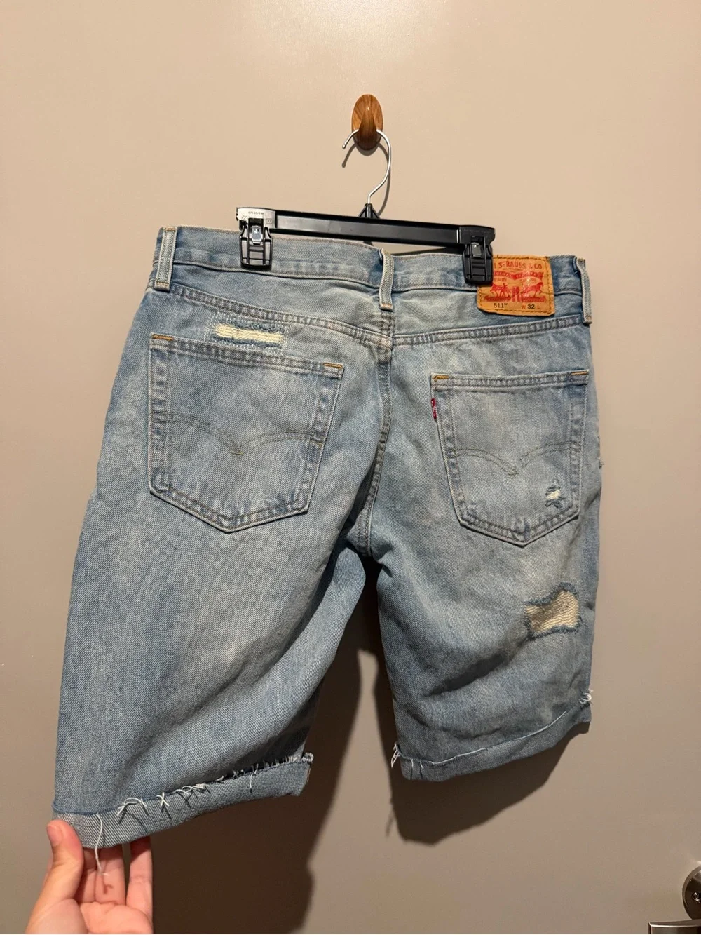 Levi's 🔥 Light Blue Distressed Denim Shorts